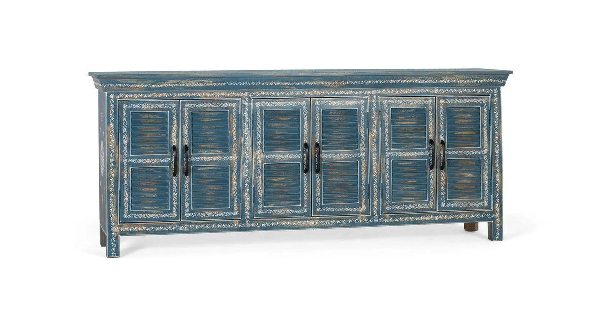 Giner and Colomer - Hand-Painted 6-Door Mango Wood Sideboard
