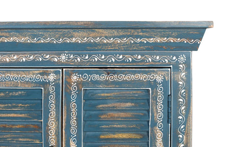 Giner and Colomer - Hand-Painted 6-Door Mango Wood Sideboard