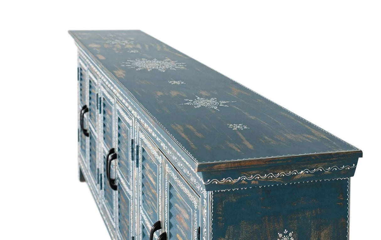Giner and Colomer - Hand-Painted 6-Door Mango Wood Sideboard