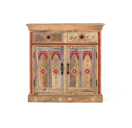 Giner and Colomer - Hand-Painted Mango Wood Sideboard With 2 Doors & 2 Drawers
