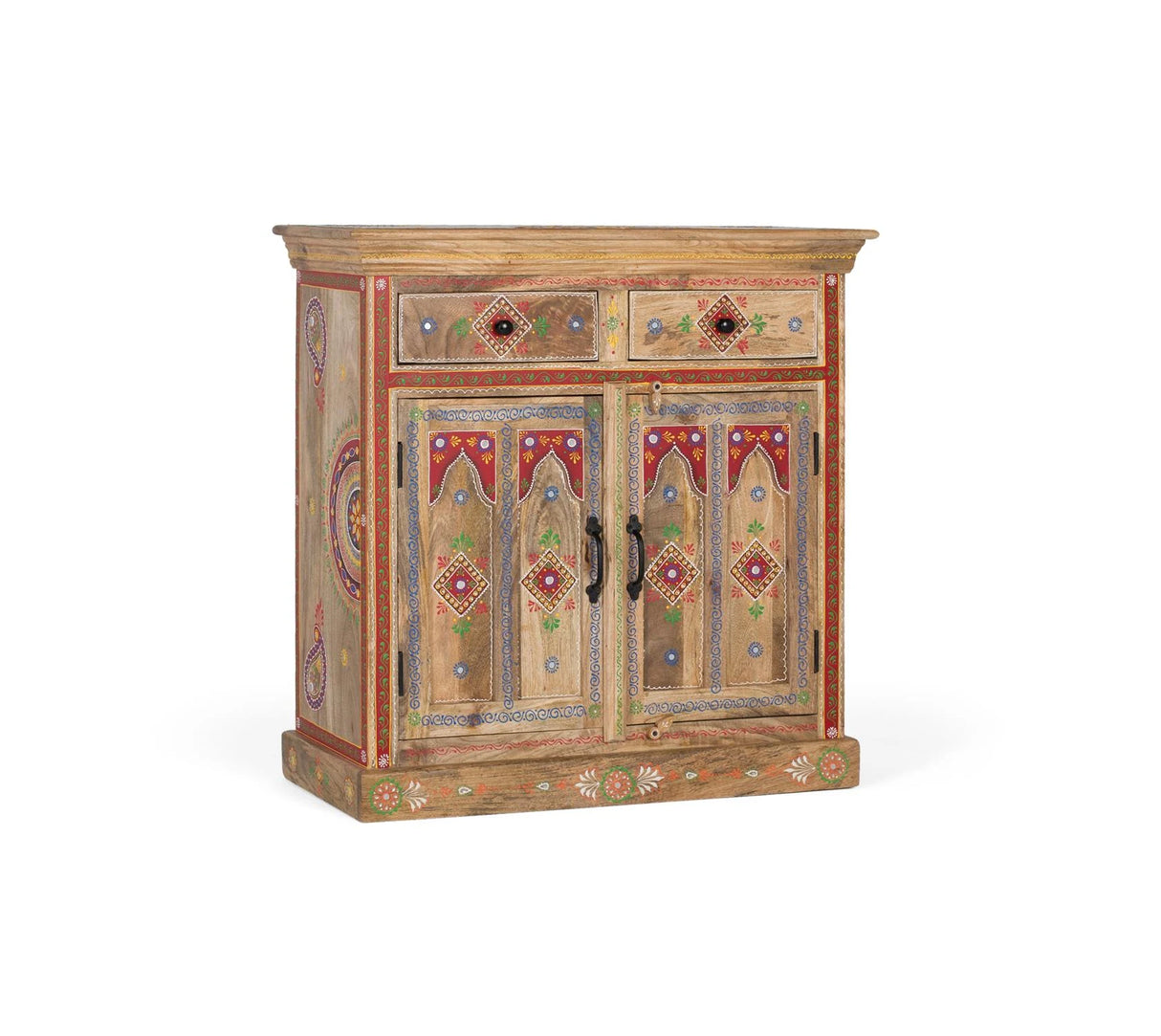 Giner and Colomer - Hand-Painted Mango Wood Sideboard With 2 Doors & 2 Drawers