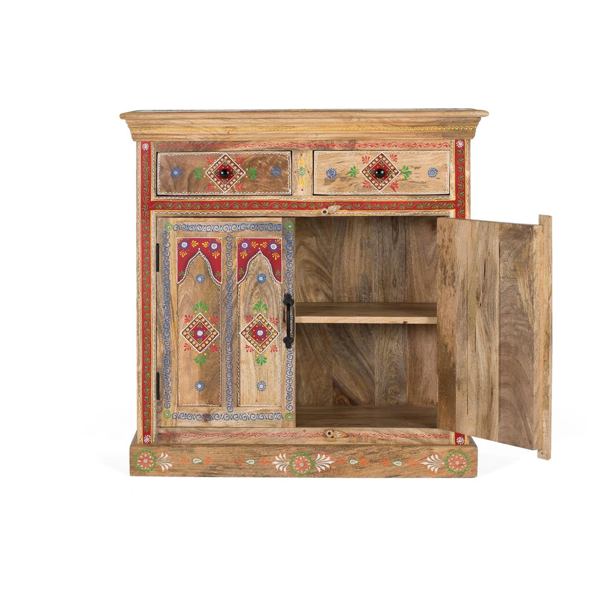 Giner and Colomer - Hand-Painted Mango Wood Sideboard With 2 Doors & 2 Drawers