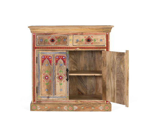 Giner and Colomer - Hand-Painted Mango Wood Sideboard With 2 Doors & 2 Drawers
