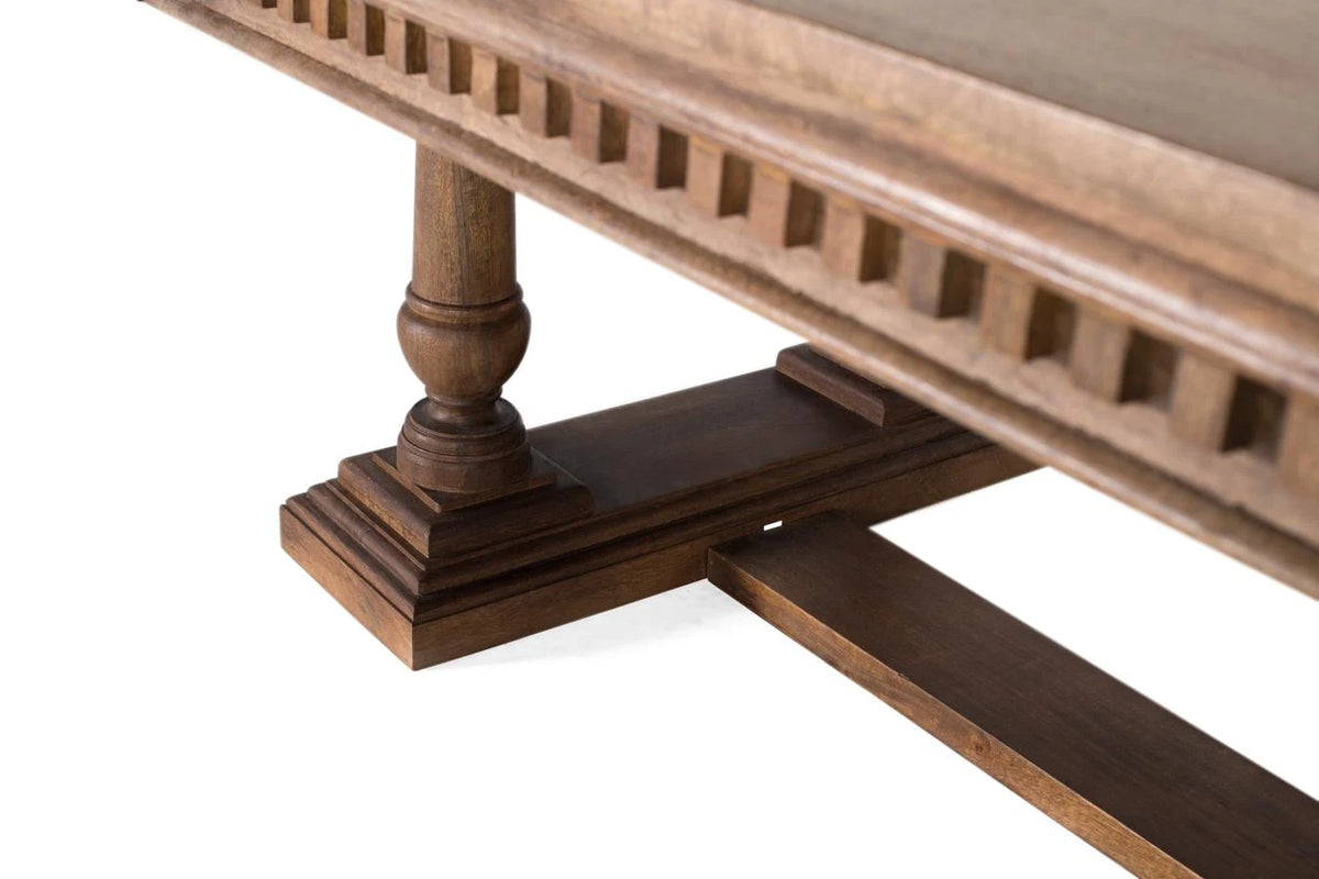 Giner and Colomer - 280 cm Mango Wood Dining Table With Turned Legs