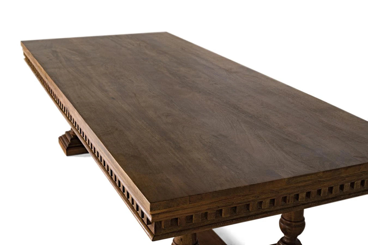 Giner and Colomer - 280 cm Mango Wood Dining Table With Turned Legs