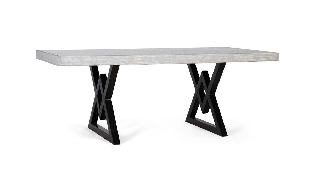 Giner and Colomer - Hand-Carved Mango Wood Dining Table With Glass Top (200 cm)
