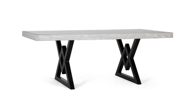 Giner and Colomer - Hand-Carved Mango Wood Dining Table With Glass Top (200 cm)