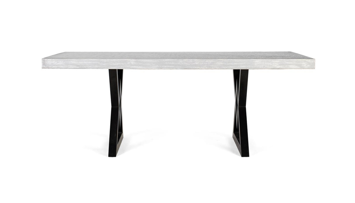 Giner and Colomer - Hand-Carved Mango Wood Dining Table With Glass Top (200 cm)