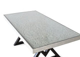Giner and Colomer - Hand-Carved Mango Wood Dining Table With Glass Top (200 cm)