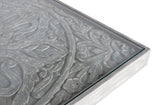 Giner and Colomer - Hand-Carved Mango Wood Dining Table With Glass Top (200 cm)