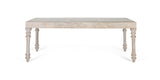 Giner and Colomer - Hand-Carved Mango Wood Dining Table With Glass & Turned Legs