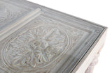 Giner and Colomer - Hand-Carved Mango Wood Dining Table With Glass & Turned Legs
