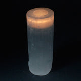 Selenite Cylinder Candle Holder - 20 cm