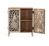 Giner and Colomer - Mango Wood Sideboard With 2 Hand-Carved Doors & Hand-Painted Finish