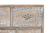 Giner and Colomer - Mango Wood Bedside Table With 5 Hand-Painted Drawers