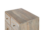 Giner and Colomer - Mango Wood Bedside Table With 5 Hand-Painted Drawers