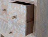 Giner and Colomer - Mango Wood Bedside Table With 5 Hand-Painted Drawers
