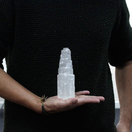 Natiural Selenite Tower - 15 cm