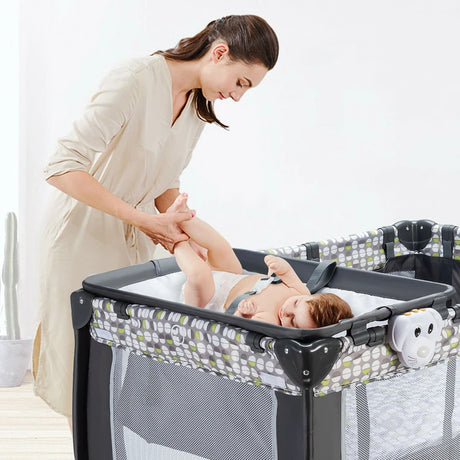 Baby Travel Cot Foldable Playpen Infant Bassinet Cot Bed