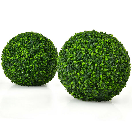 2-Piece 40cm Artificial Topiary Ball for Backyard, Home Decor