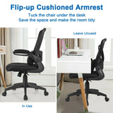 Lightweight Mesh Office Chair with Lumbar Support-Black