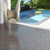 18 Pieces 12 x 12 Inch Interlocking Deck Tiles for 1.7m2 Total Splicing Area-Gray