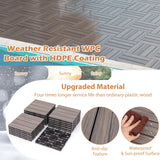 18 Pieces 12 x 12 Inch Interlocking Deck Tiles for 1.7m2 Total Splicing Area-Gray