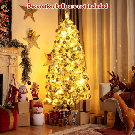Illuminated Artificial Christmas tree with 140/200 LED lights-6FT