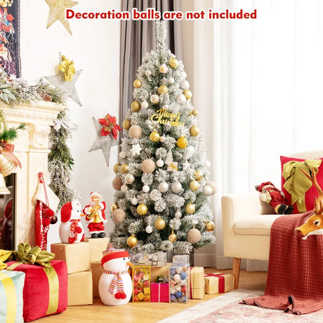 Illuminated Artificial Christmas tree with 140/200 LED lights-6FT