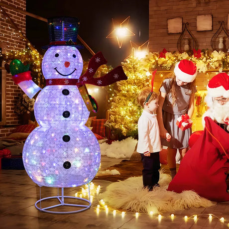180 CM Lighted Pre-lit Christmas Decoration Snowman with LED Lights