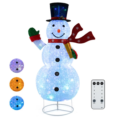 180 CM Lighted Pre-lit Christmas Decoration Snowman with LED Lights
