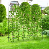 Garden Arched Trellis for Climbing Plants U-Shaped with Netting