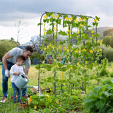 Garden Arched Trellis for Climbing Plants U-Shaped with Netting