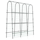 Garden Arched Trellis for Climbing Plants U-Shaped with Netting