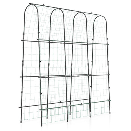 Garden Arched Trellis for Climbing Plants U-Shaped with Netting