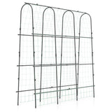 Garden Arched Trellis for Climbing Plants U-Shaped with Netting