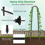 Garden Arched Trellis for Climbing Plants U-Shaped with Netting