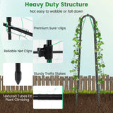 Garden Arched Trellis for Climbing Plants U-Shaped with Netting