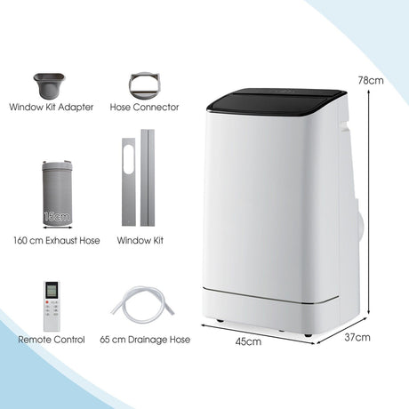 18000 BTU Portable 4-in-1 Air Conditioner with APP Control-White