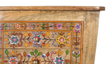 Giner and Colomer - Mango Wood Bedside Table With 4 Hand-Painted Floral Drawers