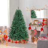 Artificial Christmas Tree 180 Cm 1355 PVC Branches Foldable Metal Stand with Hinges Quick Installation Green