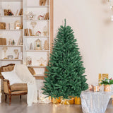 Artificial Christmas Tree 180 Cm 1355 PVC Branches Foldable Metal Stand with Hinges Quick Installation Green