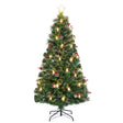 150/180CM  Artificial Christmas Tree with 8 Lighting Modes and Optical Fibers-180 cm
