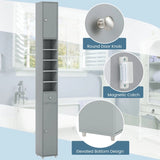 180CM Tall Freestanding Bathroom Cabinet with 2 Doors and 1 Drawer-Grey