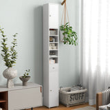180CM Tall Freestanding Bathroom Cabinet with 2 Doors and 1 Drawer-White