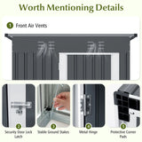 5 x 3 Feet Outdoor Storage Shed with Sloped Roof and Lockable Door-Gray