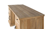 Giner and Colomer - Natural Mango Wood Desk With Doors & Drawers