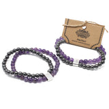 Magnetic Gemstone Bracelet - Amethyst