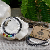 Magnetic Gemstone Bracelet - White Howlite Chakra