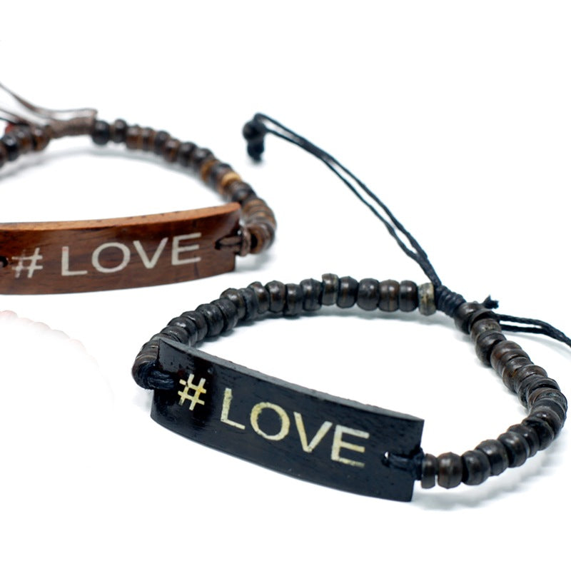 Coco Slogan Bracelets - #Love